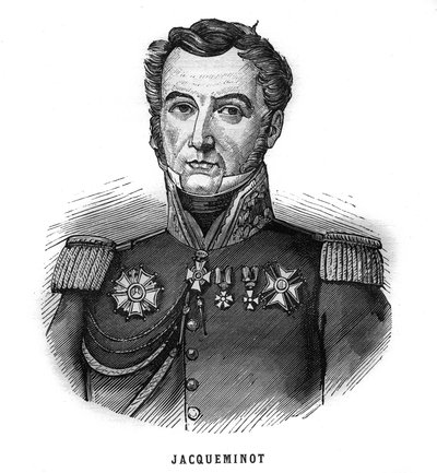 Portrait of Jean Francois Jacqueminot, Viscount of Ham (1787-1865), French general and politician. Engraving in 