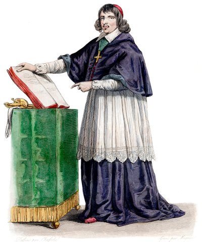 Portrait of Jean Francois Paul de Gondi, Cardinal de Retz, French Coadjutor bishop by French School