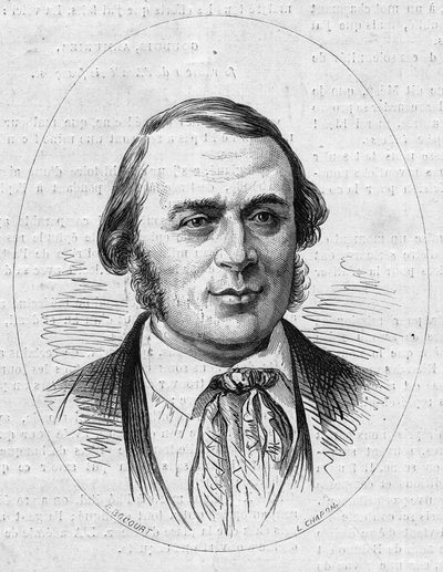 Portrait of Jean Louis Rodolphe Agassiz (1807-1873), American naturalist by French School