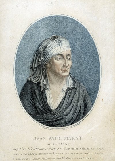 Portrait of Jean Paul Marat (1743-1793), French physician, publicist and politician by French School