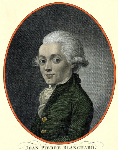 Portrait of Jean Pierre Blanchard (1753-1809), French aeronaut by French School