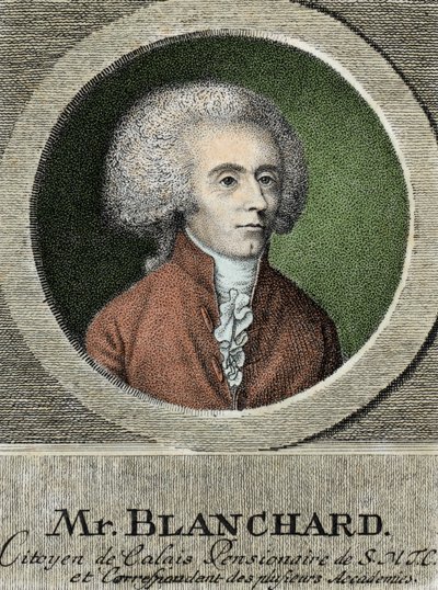 Portrait of Jean Pierre Blanchard, French aeronaut by French School