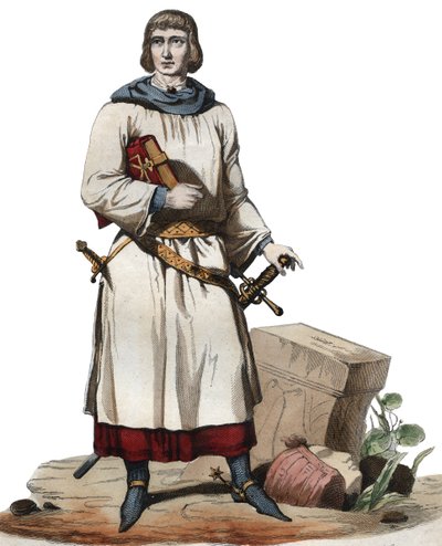 Portrait of Jean de Joinville (1225-1317), chronicler of medieval France by French School