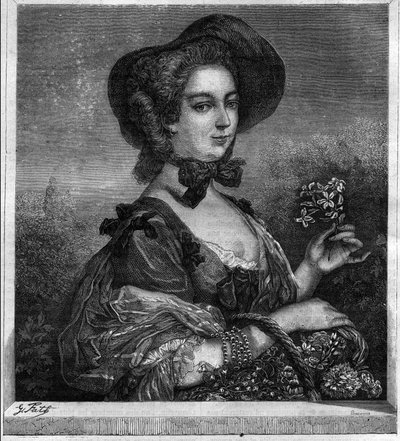 Portrait of Jeanne Antoinette Poisson, Marquise of Pompadour (known as Madame de Pompadour) by French School