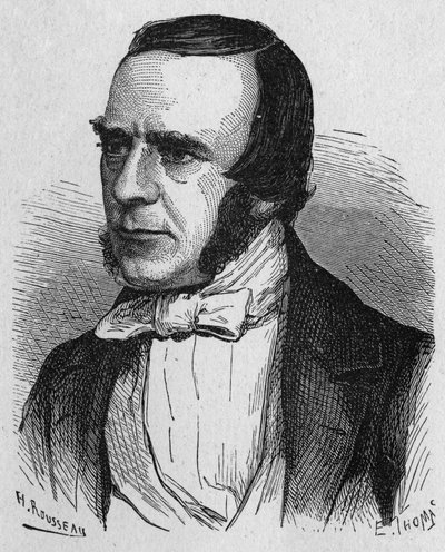 Portrait of John Watkins Brett, British industrialist - in Album of Science; illustrious scholars; Great Discoveries 1896 by French School