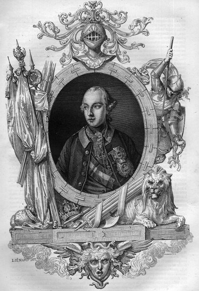 Portrait of Joseph II (1741-1790), Emperor of Austria Engraving in 