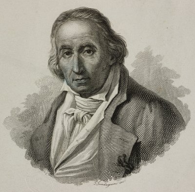 Portrait of Joseph Marie Charles, called Jacquard, French weaver and inventor of Jacquard loom, engraving by Guadagnini by French School