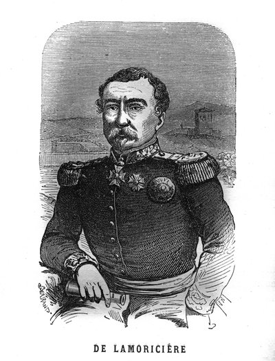 Portrait of Joseph Vantini, known as Youssouf (1808-1866), French General. Engraving in 