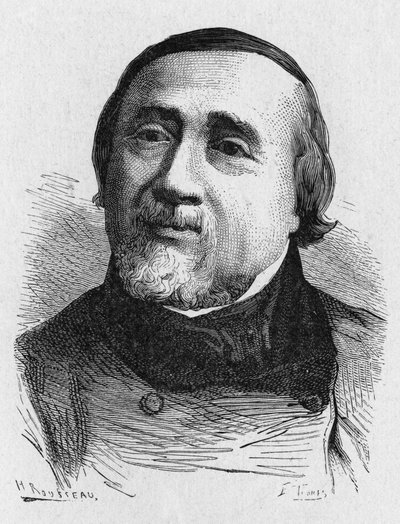 Portrait of Jules Francois Dupuis Delcourt (1802-1864), French aeronaut - in Album of Science; illustrious scientists; Great discoveries 1896 by French School