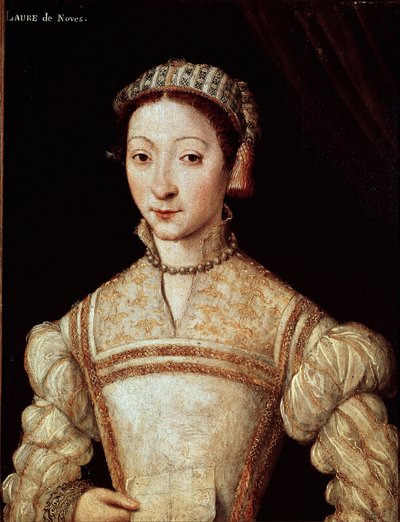 Portrait of Laure by Noves, beloved woman of Petrarch by French School