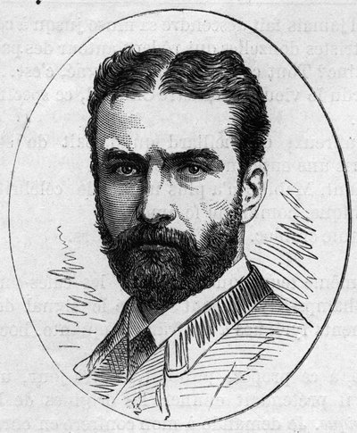 Portrait of Leon Bonnat (1833-1822), French painter. Engraving in 