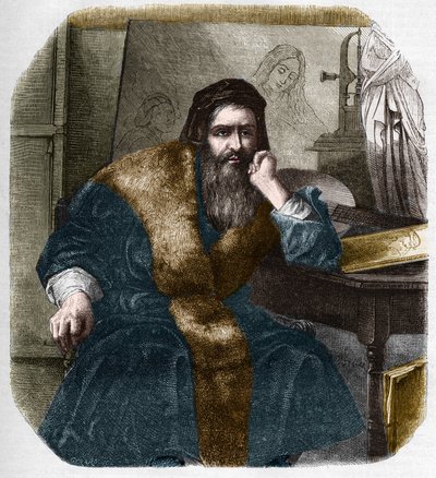 Portrait of Leonardo da Vinci by French School