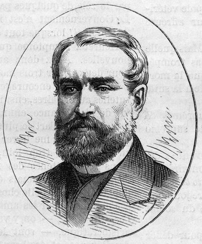 Portrait of Louis Cabat, French painter. Engraving in Le Monde Illustré n°890 of 2 May 1874 by French School