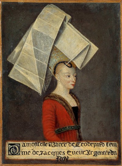 Portrait of Macee Leodepard, wife of the French trader Jacques Coeur by French School