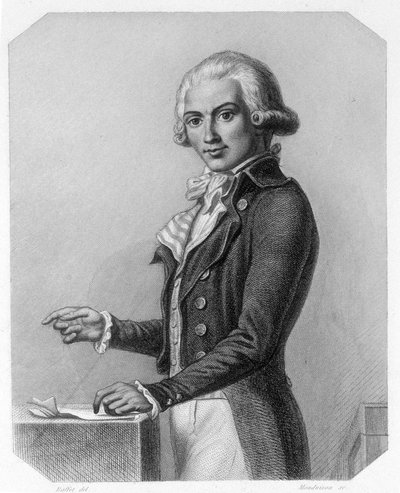 Portrait of Marguerite Elie Guadet, French Politician. In L