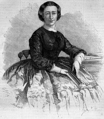 Portrait of Maria Francisca de Sales (1825-1860), Duchess of Alba and sister of the French Impress Eugenie de Montijo. Engraving in 