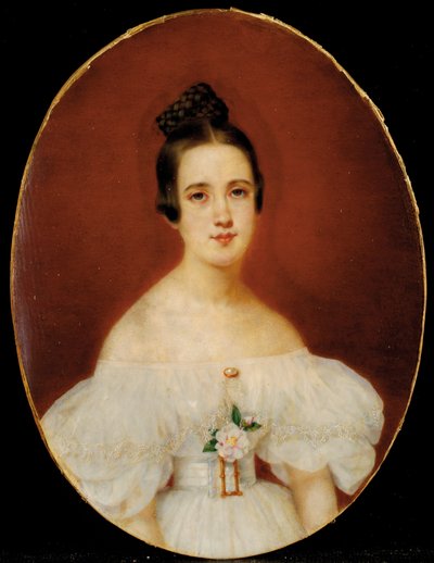 Portrait of Marie-Célestine De Gas, Mother of Edgar Degas by French School