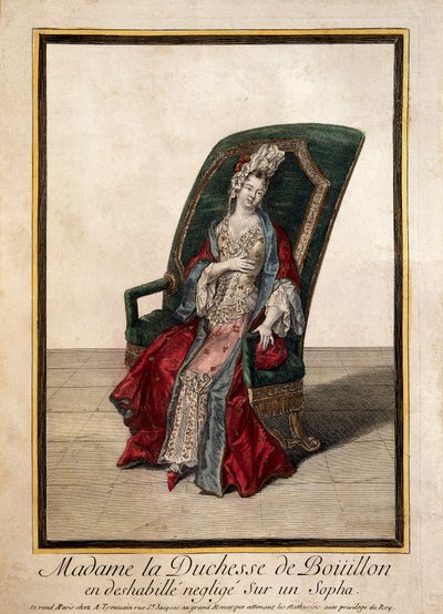 Portrait of Marie Anne Mancini (18th Century Engraving) by French School