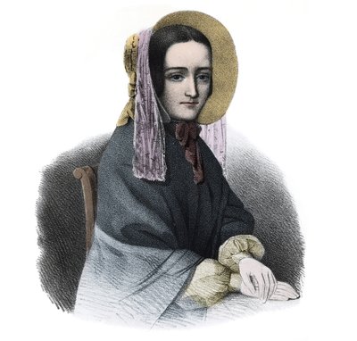 Portrait of Marie Fortunee Capelle, Marie Lafarge (Madame) (1816-1852) French criminal - engraving of the 19th century by French School