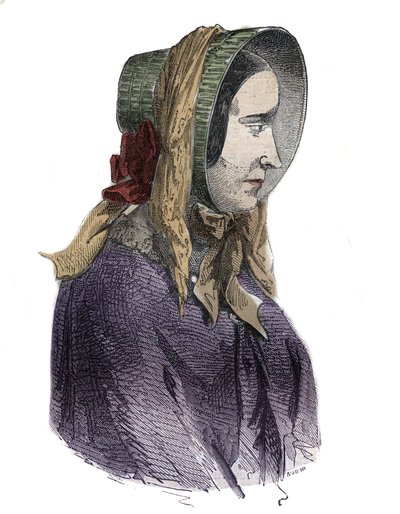 Portrait of Marie Fortunee Capelle, Marie Lafarge (Madame) (1816-1852) French criminal - Engraving in 