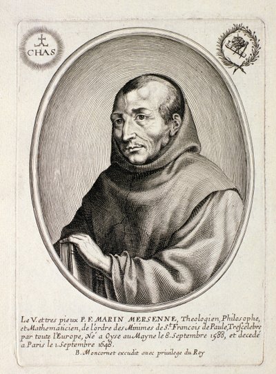 Portrait of Marin Mersenne (1588-1648) by French School