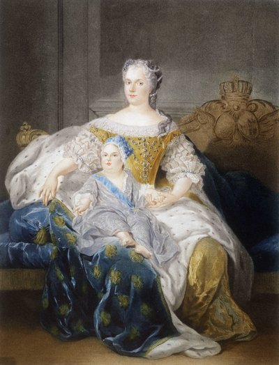 Portrait of Mary Leszczynska and the Dolphin by French School