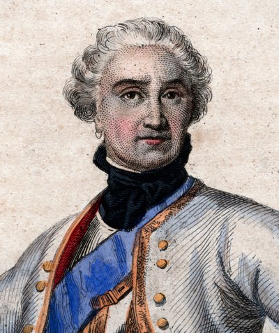 Portrait of Maurice de Saxe, German military in French service and Marshal General of France by French School