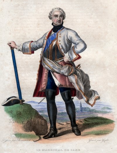 Portrait of Maurice de Saxe, Marshal General of France by French School