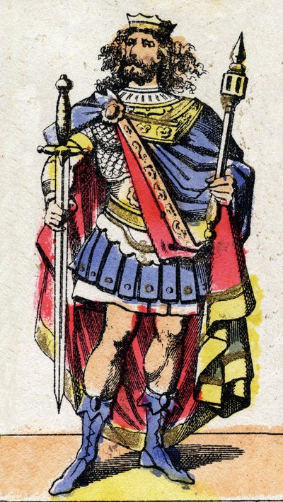 Portrait of Merovee III (or Merowig) (ca. 412-458), King of the Franks from 448 to 458. by French School