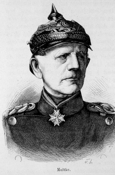 Portrait of Moltke, German Field Marshal - in 