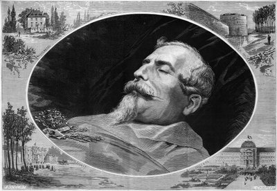 Portrait of Napoleon III (1808-1873), on his deathbed by French School