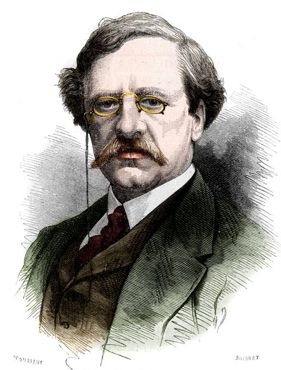Portrait of Nils Adolf Erik Baron Nordenskjold, Swedish naturalist and explorer. Engraving in Le Monde Illustré n°1178 of October 25 by French School