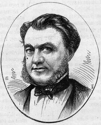 Portrait of Paul Abadie, French architect. Engraving in Le Monde Illustré n°890 of 2 May 1874 by French School