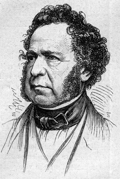 Portrait of Paul Duke of Noailles (1802-1885), French historian and academician. Engraving in Le Monde Illustré n°883 of 14 March 1874. by French School