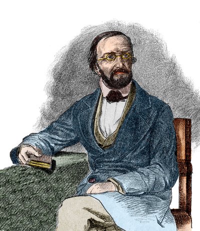 Portrait of Peter Gustav Dirichlet (1805-1859), German mathematician by French School