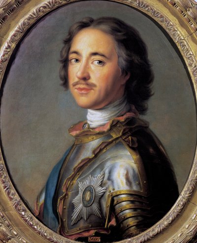 Portrait of Peter I known as Peter the Great by French School