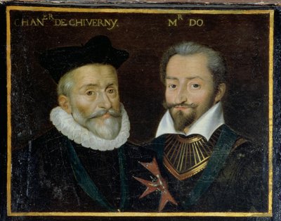 Portrait of Philippe Hurault Count of Cheverny and Francois Marquis of O by French School