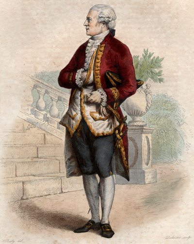 Portrait of Pierre Augustin Caron de Beaumarchais, French watchmaker, inventor, musician, diplomat and writer by French School