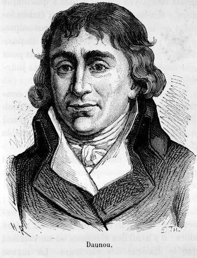 Portrait of Pierre Claude Francois Daunou, French Politician and Historian (1761-1840) - in L