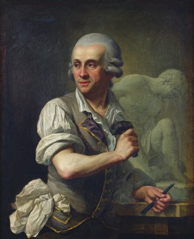 Portrait of Pierre Julien at Work by French School