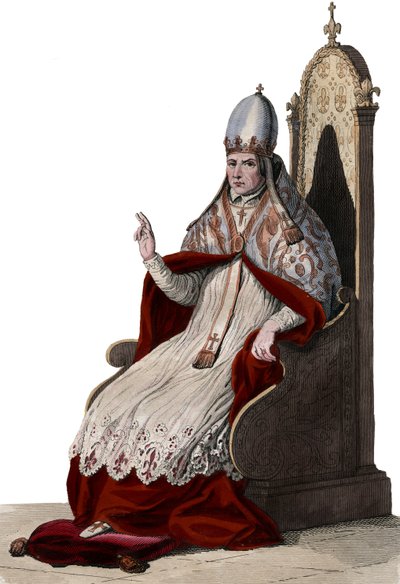 Portrait of Pope Sylvester II (c. 938-1003) by French School