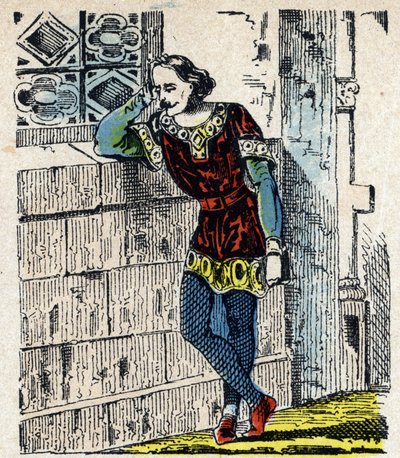 Portrait of Prince Charles of Lower Lotharingie (Charles I of Lorraine) (953-991) Encloses in Orleans in 991 (Charles, Duke of Lower Lorraine Imprisoned by Hugh Capet in Orleans, Where He Died a Short While Later, 991) Image of Epinal 19th Century Private by French School