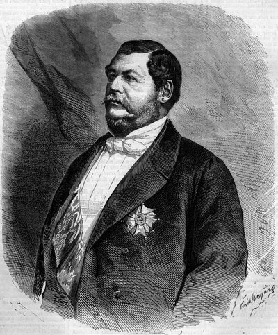 Portrait of Prince Lucien Murat (Napoleon Lucien Charles) (1803-1878), son of Joachim Murat (engraving in 