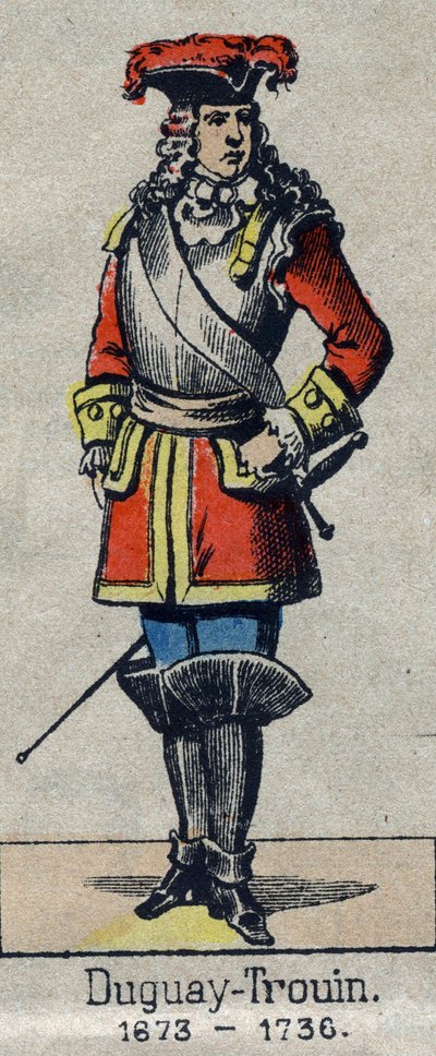 Portrait of Rene Duguay Trouin (1673-1736) French sailor. Image of Epinal from the end of the 19th century by French School