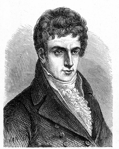Portrait of Robert Fulton (1765 - 1815), American mechanic who built the first propeller submarine - in 