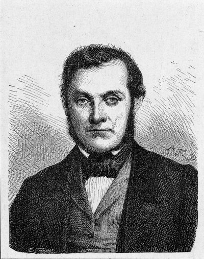 Portrait of Robert Wilhelm Bunsen (1811 - 1899), German Chemist - in Album of Science; Illustrious Scientists; Great Discoveries 1896 by French School