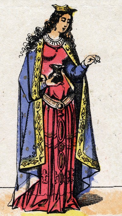 Portrait of Saint Bathilde, Queen of France and Wife of Clovis II. by French School