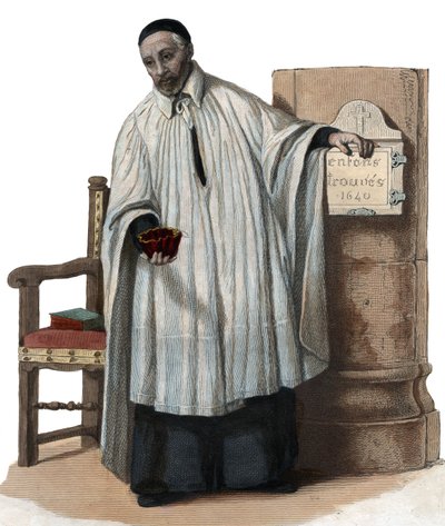 Portrait of Saint Vincent de Paul (1581-1660), priest of the Catholic Church by French School