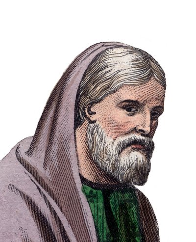 Portrait of Saint Gregory of Tours (538-594), French historian and Bishop of Tours by French School