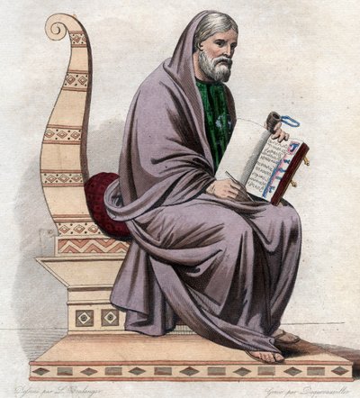 Portrait of Saint Gregory of Tours (538-594), French historian and Bishop of Tours by French School